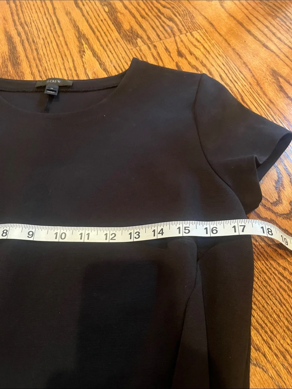 J. Crew Black Short-Sleeve Peplum Top